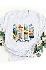 US3001-E3061MT Montana State Brushstroke Graphic Tee $12.5