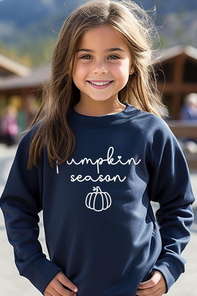 UL180B-E3152Z Pumpkin Season Kids Graphic Sweatshirt $20
