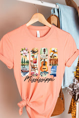 US3001P-E3061MS Mississippi State Brushstroke Graphic Plus Tee $16