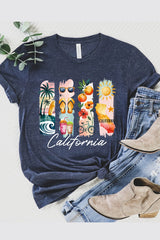 US3001-E3061CA California State Brushstroke Graphic Tee $12.5