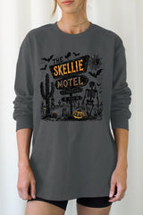 UL240P-E3108 Skellie Motel Halloween Plus Long Sleeve Tee $17