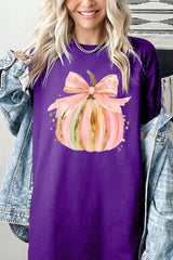 5000-E3083 Brushstroke Pumpkin Graphic Heavy Cotton Tee $9
