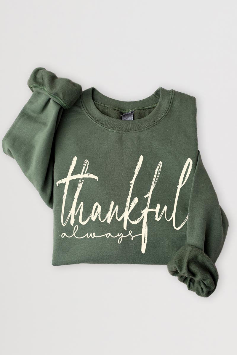 UL180-E3170 Thankful Graphic Sweatshirt $20