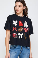 CTS-E3080 Georgia Football Graphic Relaxed Crop Top $11