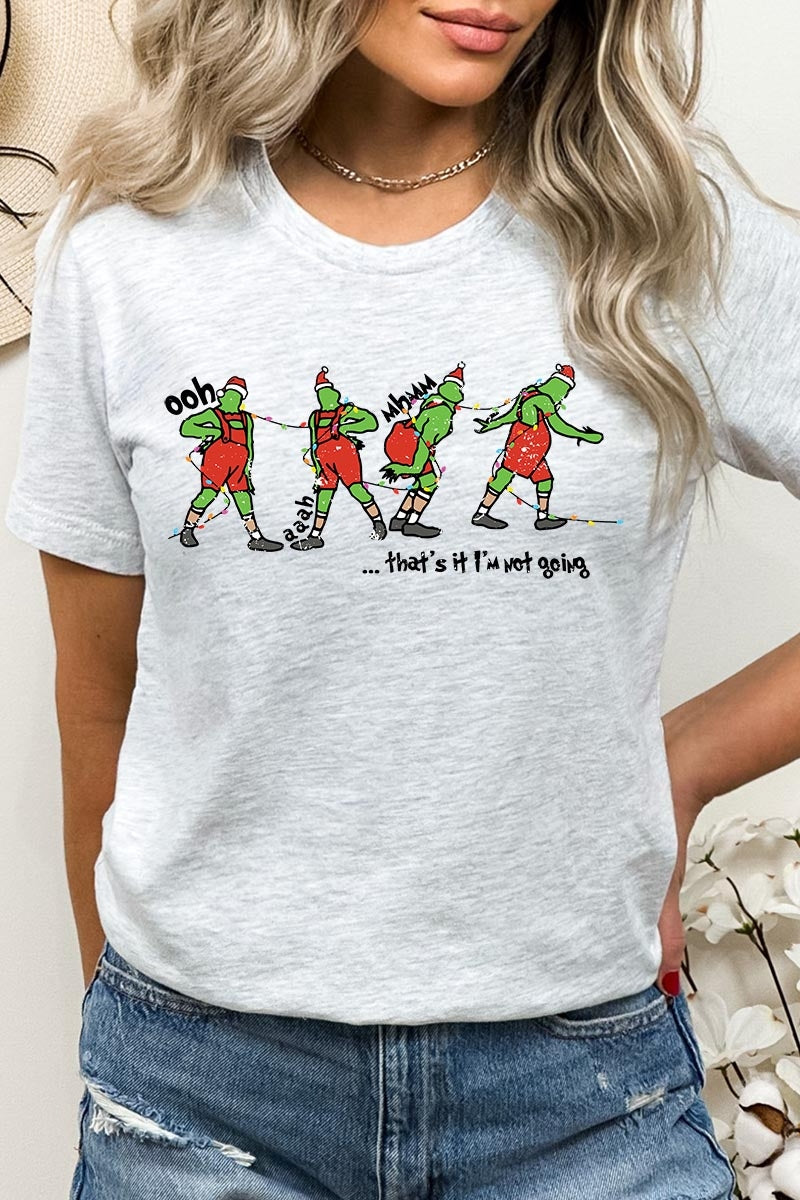 US3001-E3203 Grinch Dance Funny Christmas Graphic Tee $12.5
