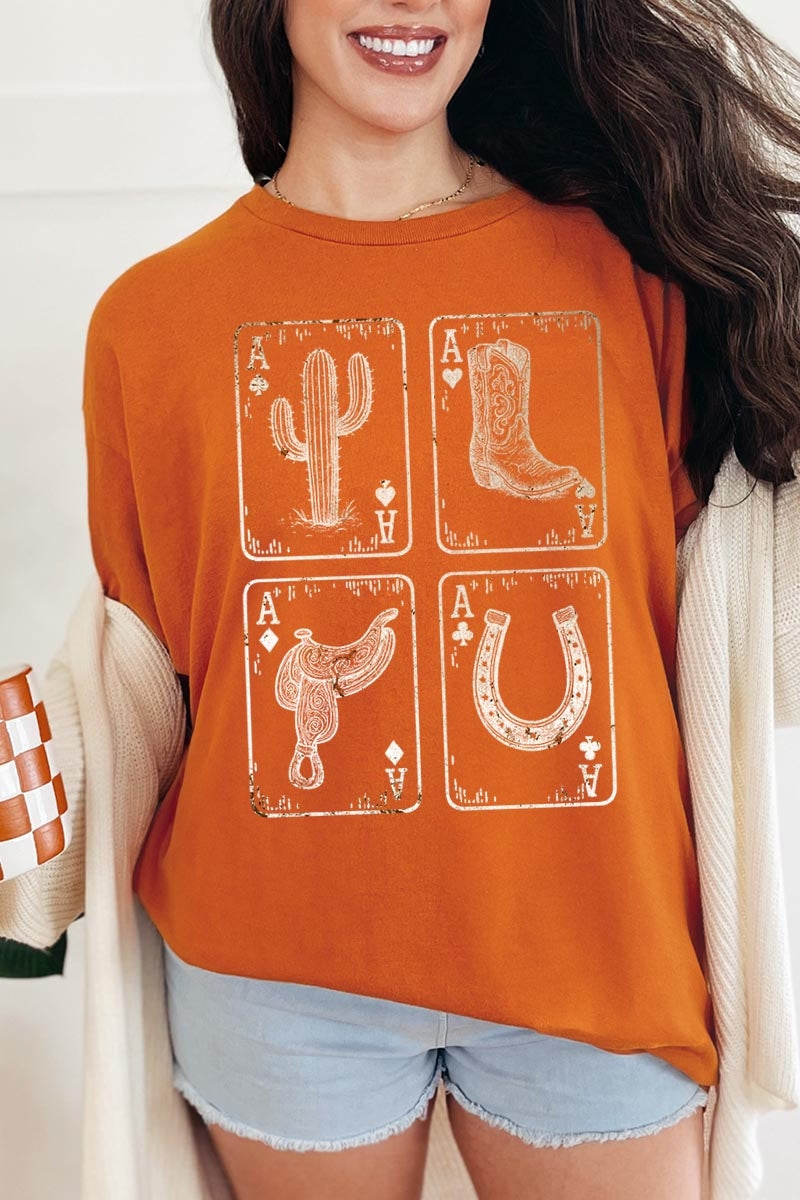5000P-E3094 Western Cowgirl Card Graphic Plus Heavy Cotton Tee $12.75