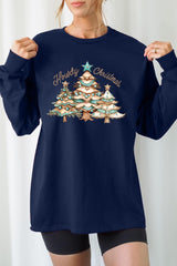 UL240P-E3185 Howdy Christmas Graphic Plus Long Sleeve Tee $17