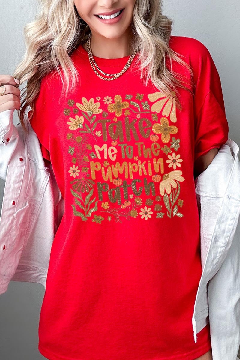 5000-E3136 Take Me To The Pumpkin Patch Heavy Cotton Tee $9