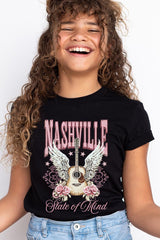 US3001Y-E3157Z Nashville Rose Kids Graphic Tee $11