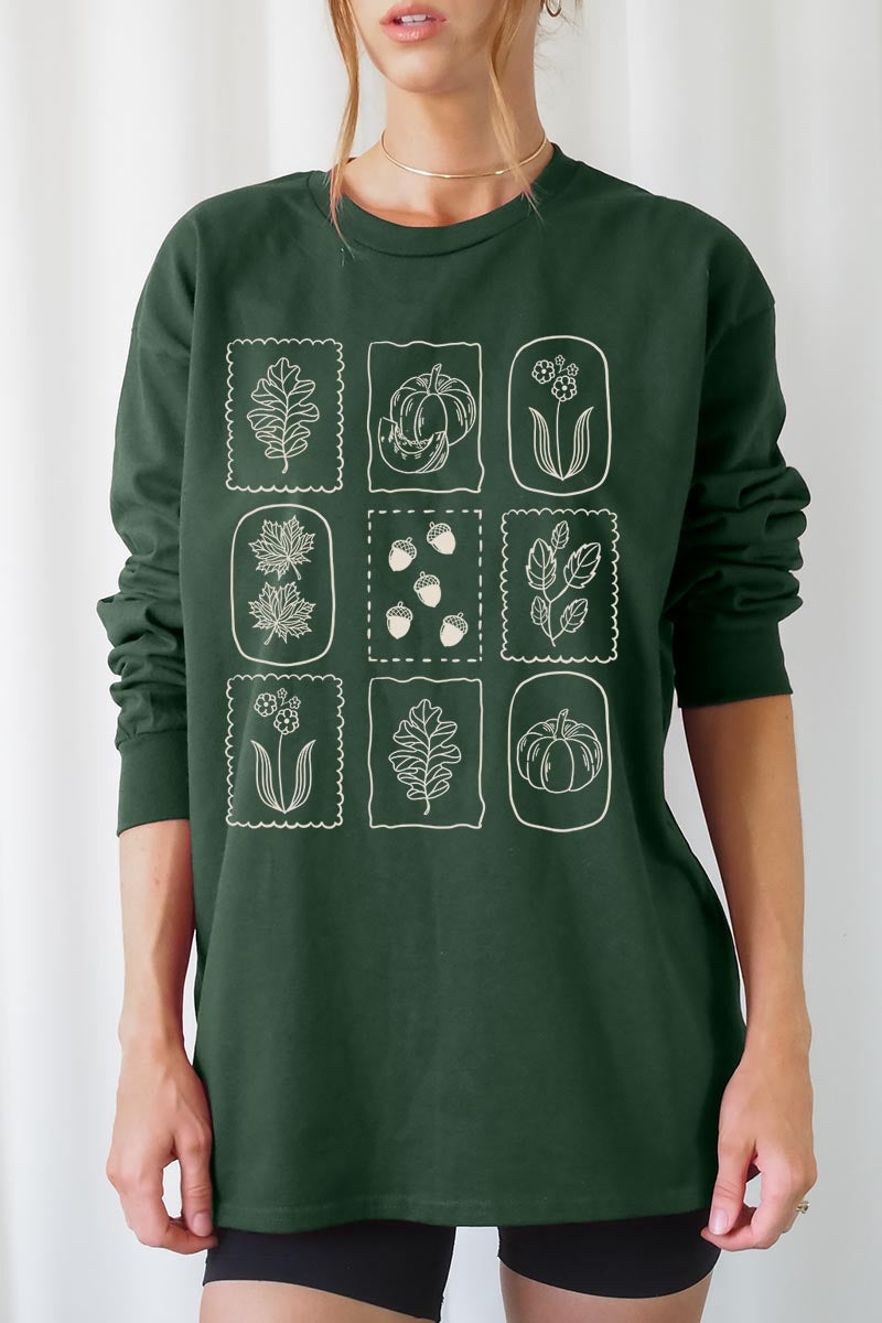 UL240-E3101 Autumn Graphic Long Sleeve Tee $13.75