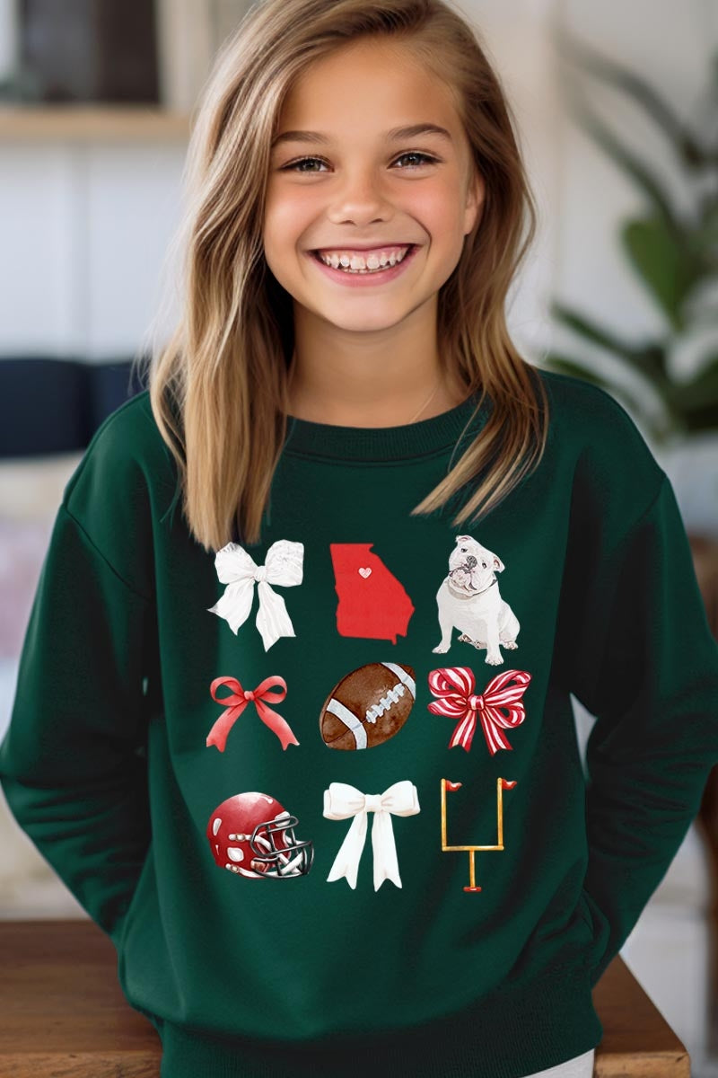 UL180B-E3080Z Georgia Football Kids Graphic Sweatshirt $20