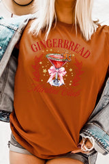 US3001P-E3216 Gingerbread Martini Club Graphic Plus Tee $16