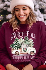 UL180P-E3174 North Pole Christmas Graphic Plus Sweatshirt $25