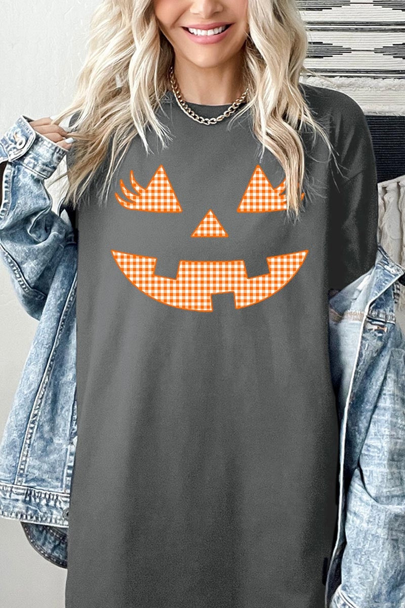 5000P-E3148 Cute Pumpkin Halloween Plus Heavy Cotton Tee $12.75
