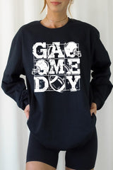 UL240-E3073 Distressed Game Day Graphic Long Sleeve Tee $13.75