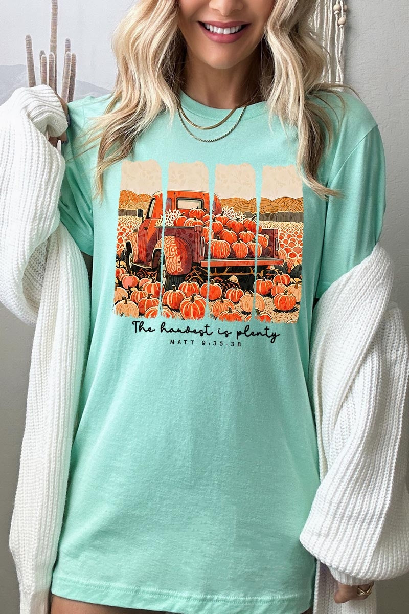 US3001-E3172 Harvest Is Plenty Graphic Tee $12.5