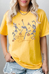 5000P-E3123 Halloween Skeleton Graphic Plus Heavy Cotton Tee $12.75