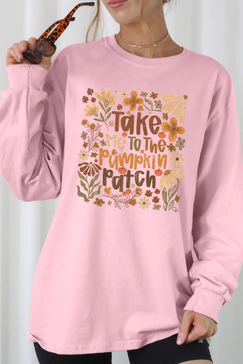 UL240-E3136 Take Me To The Pumpkin Patch Long Sleeve Tee $13.75