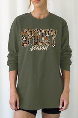 UL240-E3105 Spooky Season Halloween Graphic Long Sleeve Tee $13.75