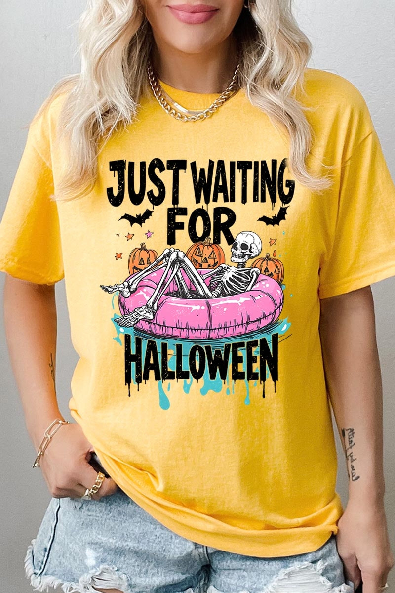 5000-E3138 Just Waiting For Halloween Heavy Cotton Tee $9