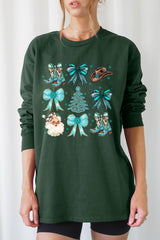UL240P-E3180 Western Christmas Graphic Plus Long Sleeve Tee $17
