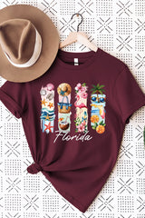 US3001-E3061FL Florida State Brushstroke Graphic Tee $12.5