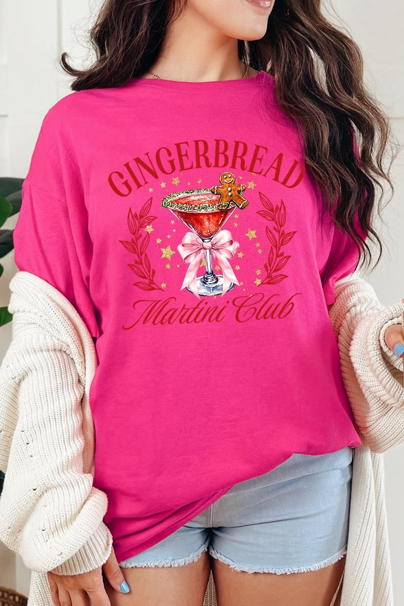 5000P-E3216 Gingerbread Martini Club Graphic Plus Heavy Cotton Tee $12.75