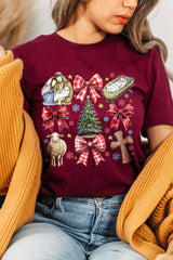 US3001-E3219 Nativity Scene Christmas Graphic Tee $12.5