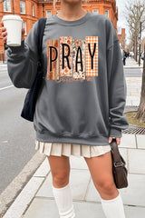 UL180P-E3166 Pray Fall Christian Graphic Plus Sweatshirt $25