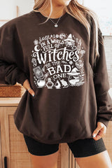 UL180P-E3139 In a World of Witches Graphic Plus Sweatshirt $25