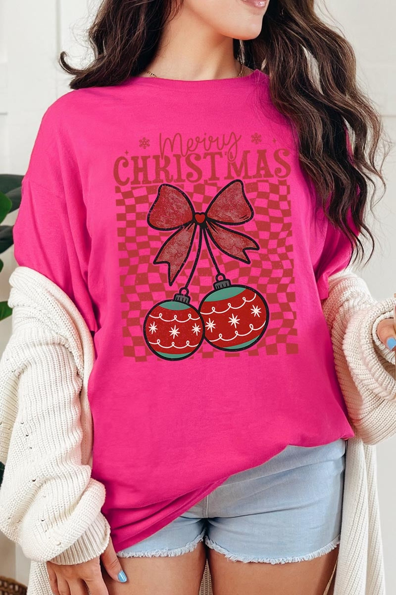 5000P-E3196 Cherry Ornament Christmas Graphic Plus Heavy Cotton Tee $12.75