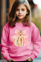 UL180B-E3083Z Brushstroke Pumpkin Kids Graphic Sweatshirt $20