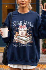 UL180P-E3205 Dear Santa Books Graphic Plus Sweatshirt $25