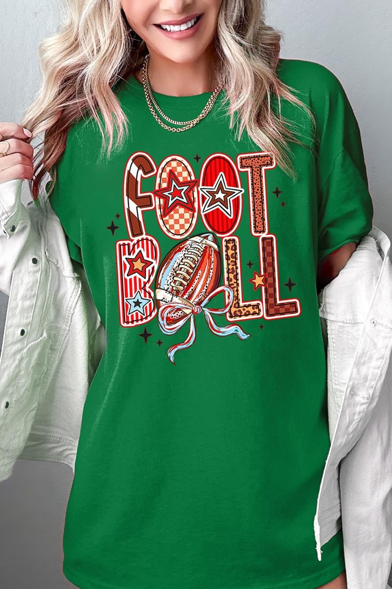5000P-E3053 Brushstroke Football Graphic Plus Heavy Cotton Tee $12.75