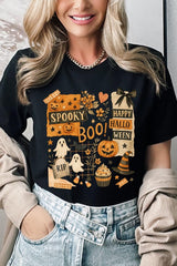 US3001P-E3084 Halloween collage Graphic Plus Tee $16