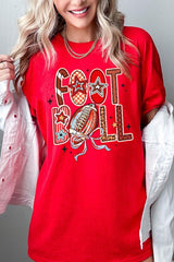 5000P-E3053 Brushstroke Football Graphic Plus Heavy Cotton Tee $12.75