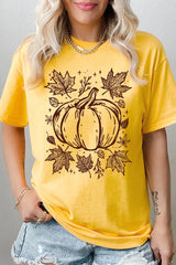 5000-E3162 Fall Pumpkin Graphic Heavy Cotton Tee $9