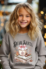 UL180B-E3205Z Dear Santa Books Kids Graphic Sweatshirt $20