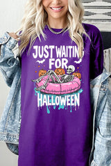 5000P-E3138 Just Waiting For Halloween Plus Heavy Cotton Tee $12.75