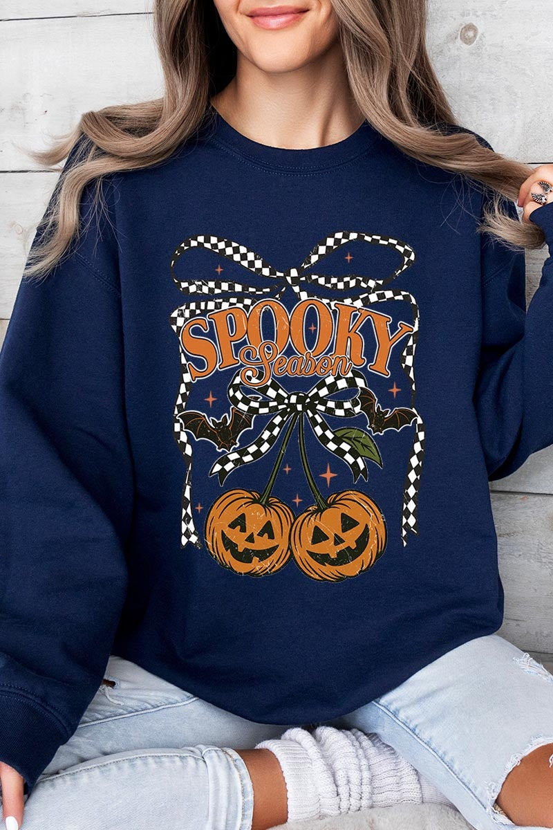 UL180-E3085 Pumpkin Cherries Graphic Sweatshirt $20