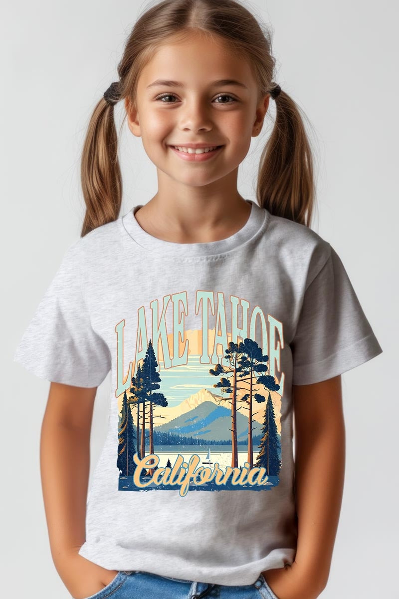 US3001Y-E3059Z Lake Tahoe Kids Graphic Tee $11