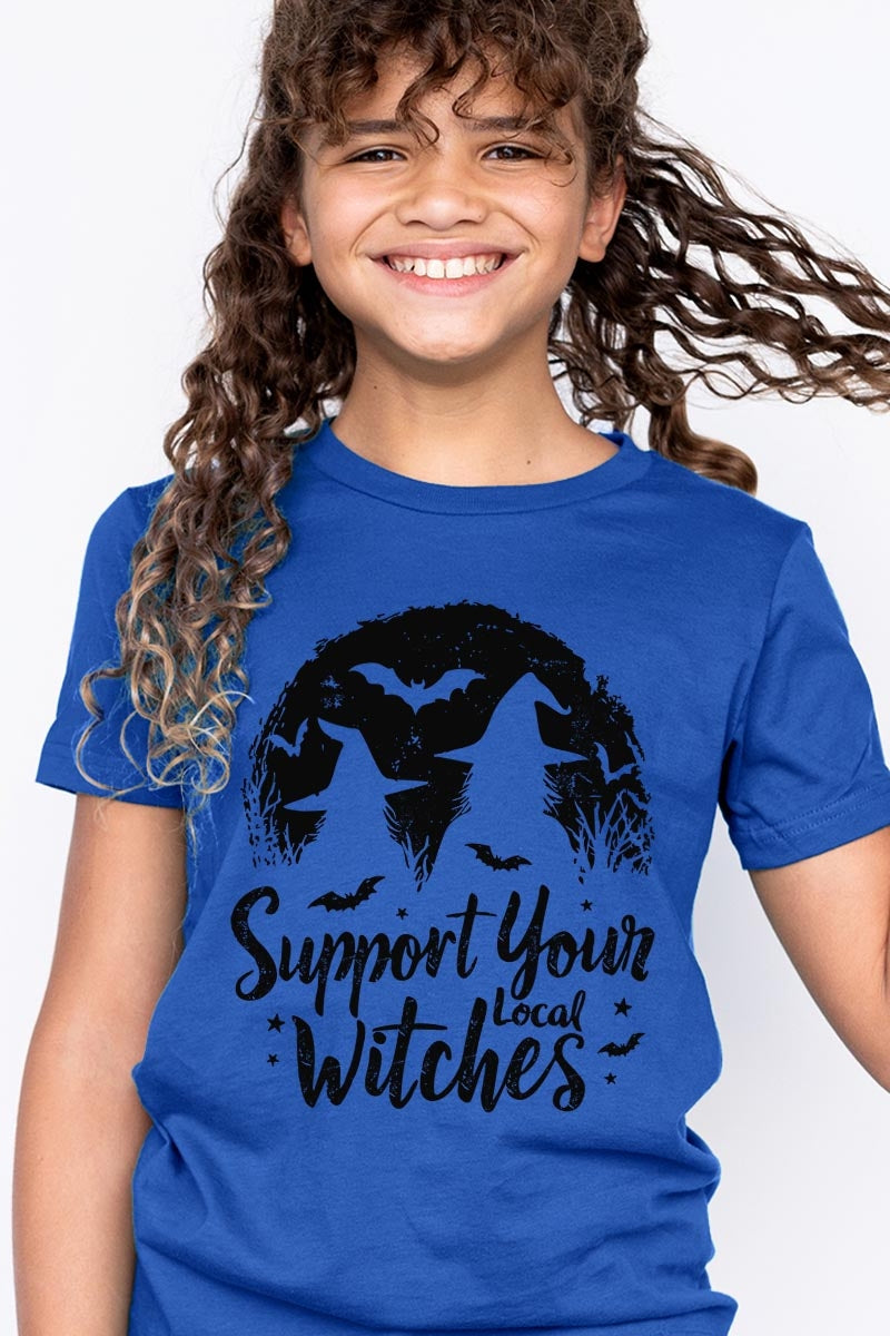 US3001Y-E3161Z Local Witches Halloween Kids Graphic Tee $11