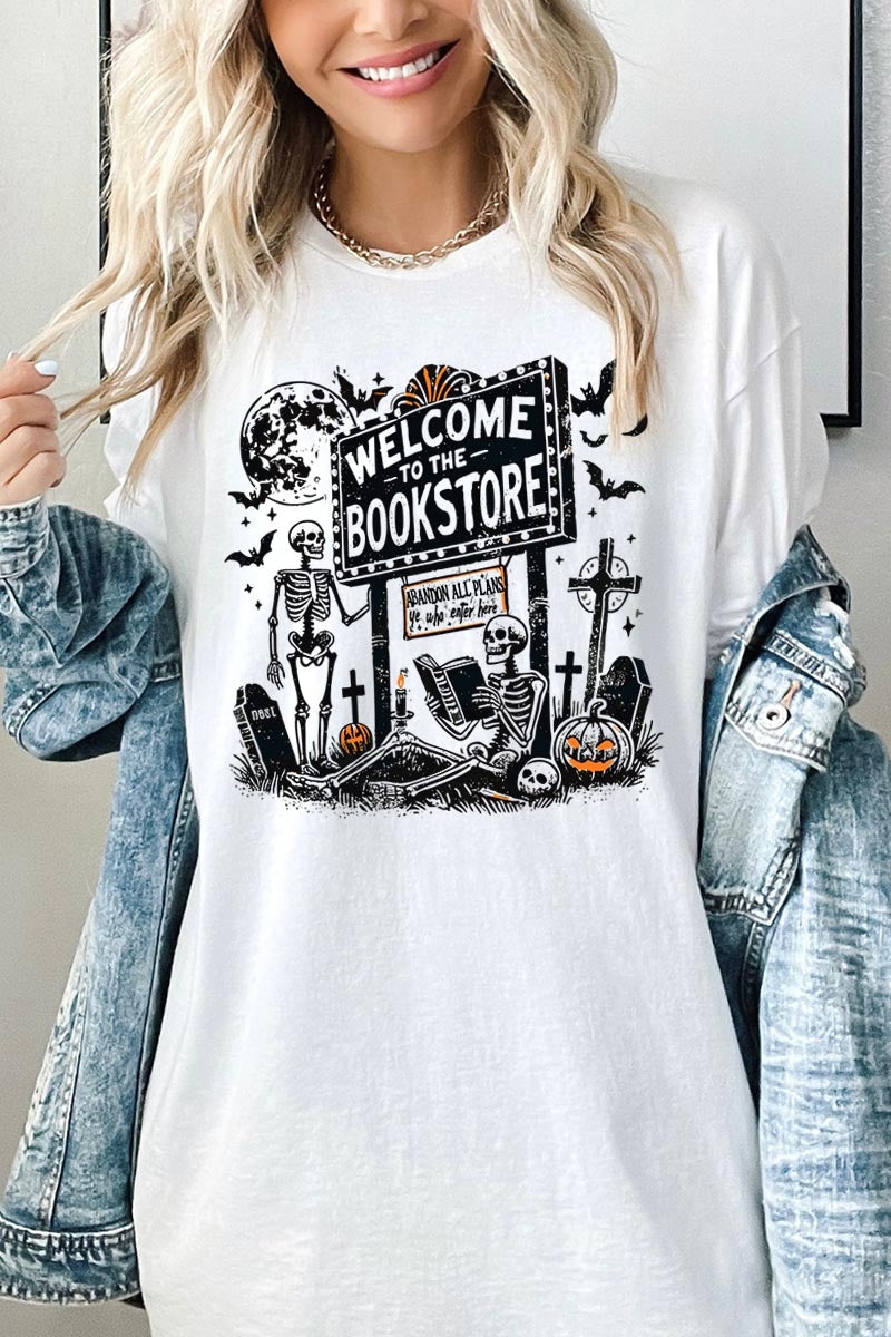 5000P-E3122 Bookstore Halloween Graphic Plus Heavy Cotton Tee $12.75