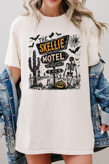 5000-E3108 Skellie Motel Halloween Graphic Heavy Cotton Tee $9