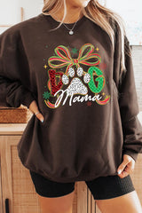 UL180P-E3194 Dog Mama Christmas Paw Graphic Plus Sweatshirt $25