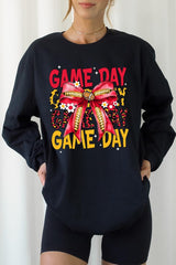 UL240P-E3091 Red Yellow Football Bow Plus Long Sleeve Tee $17