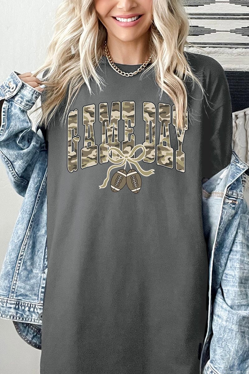 5000P-E3131 Football Game Day Camo Plus Heavy Cotton Tee $12.75