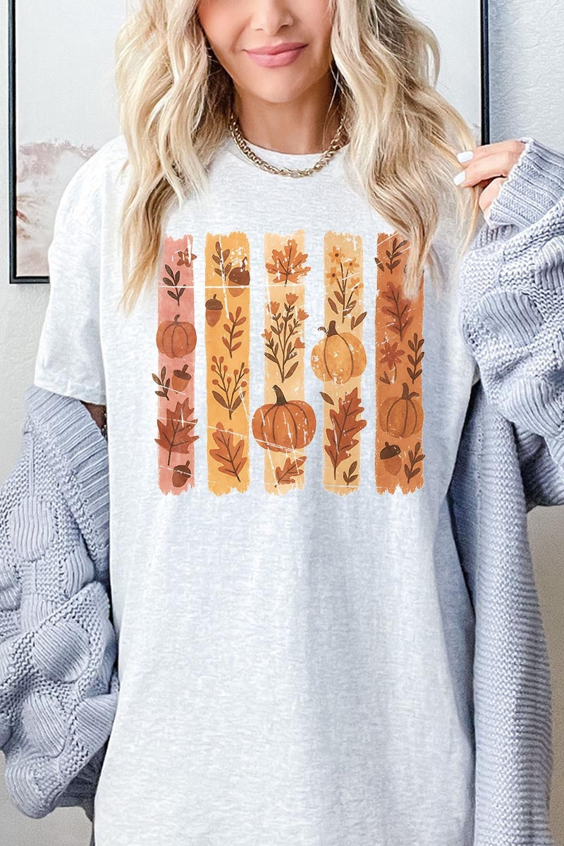 5000P-E3110 Brushstroke Fall Graphic Plus Heavy Cotton Tee $12.75
