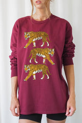 UL240-E3104 Retro Tigers Graphic Long Sleeve Tee $13.75