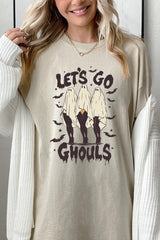 5000-E3160 Letu2019s Go Ghouls Ghost Graphic Heavy Cotton Tee $9